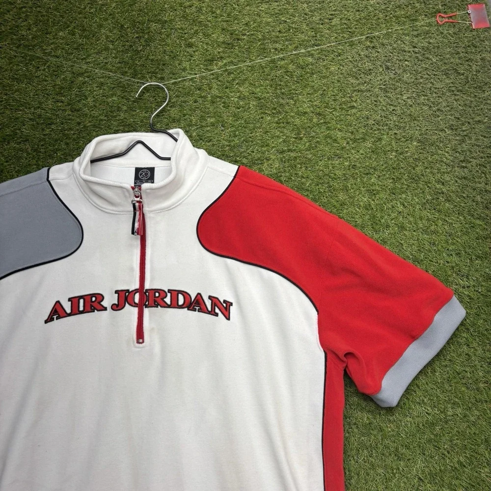 Vintage Nike Air Jordan Shirt Mens XL White Red 20th Anniversary French Terry